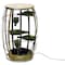 Vintiquewise Metal Barrel Design Cascading Waterfall Floor Water Fountain w/Tiering Wine Bottles Yard Art Decor QI003852 - alternate 2
